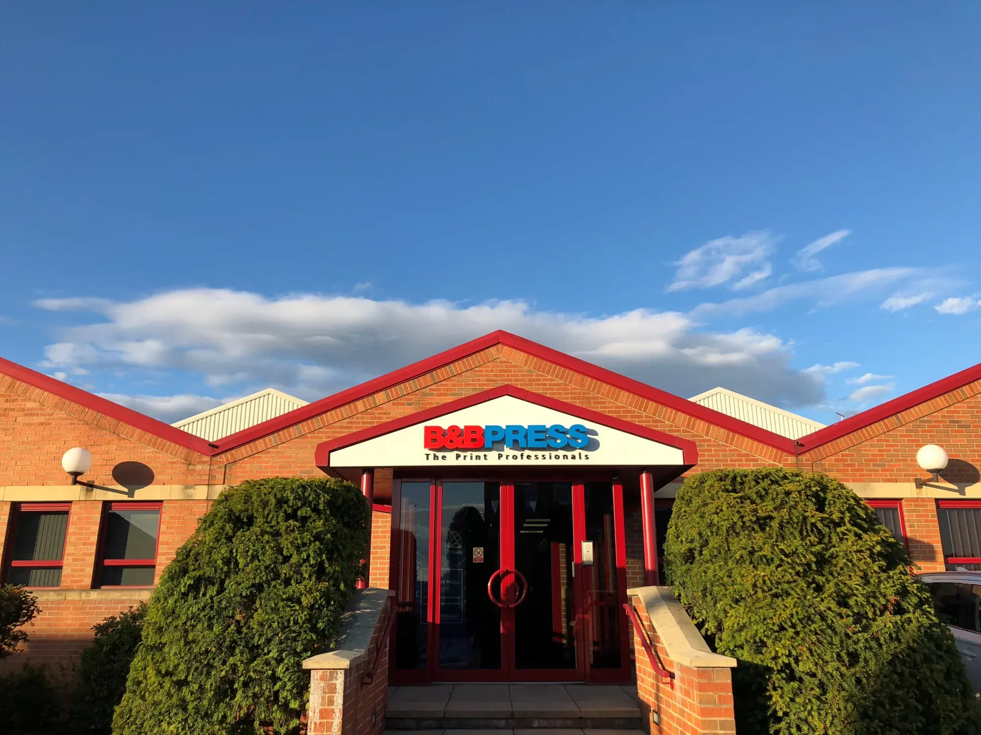 The front of the B&B Press building