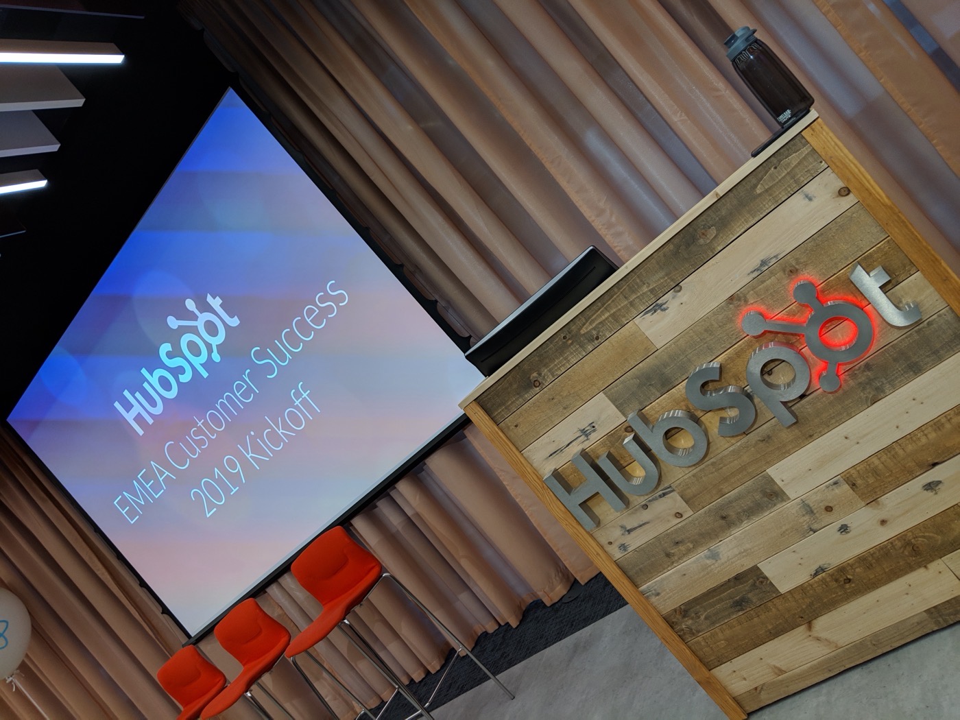 On stage at the HubSpot EMEA partner kickoff