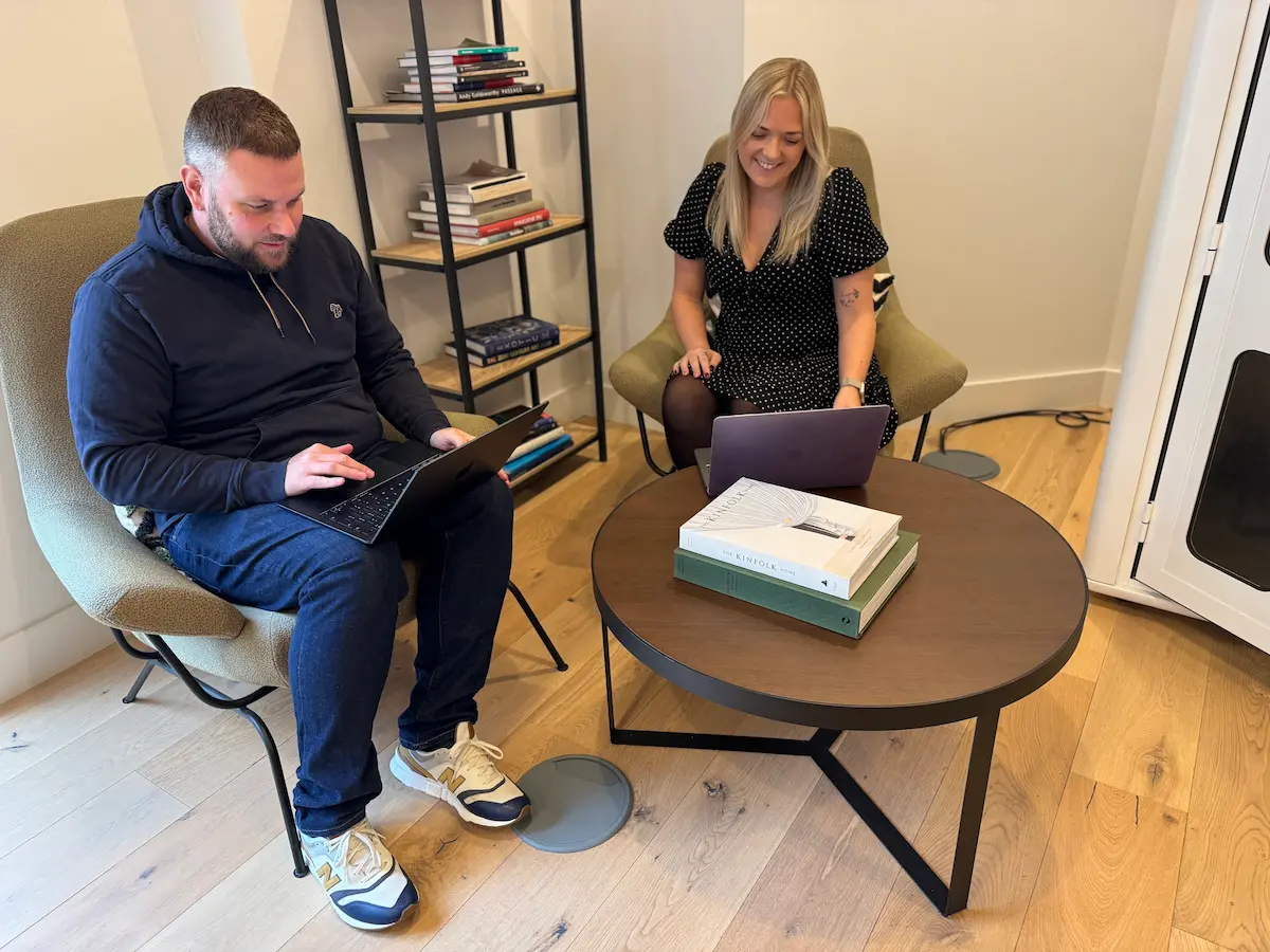 Rikki and Emma Lear at the Imagine Growth studio